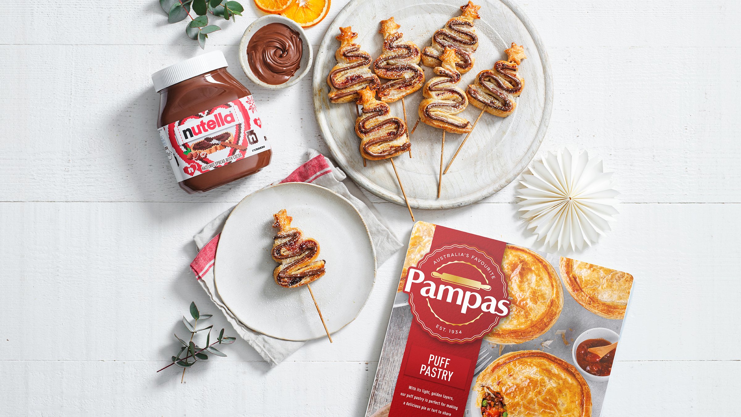 Nutella Puff Pastry Tree Skewers Pampas